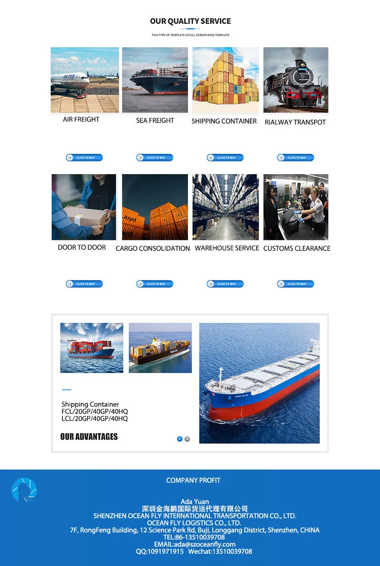 Ocan Fly Logistics Shipping Container Quick Assembling Prefab LCL/20gp/40gp/40hq Shipping Container Best Container