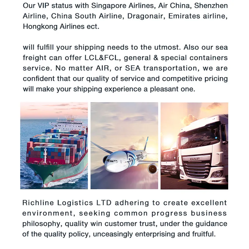 Reliable Air Freight Shipping Service From China to Vatican