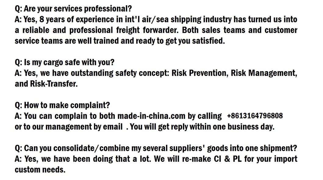 Shipping Agent to Benin Low Price From China